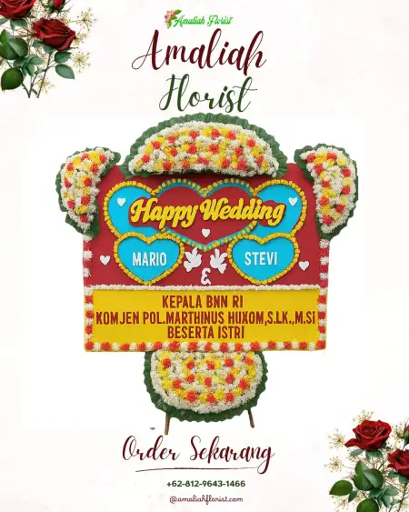 Papan Bunga Pernikahan Mersam